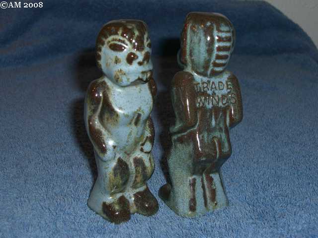 Tiki God shakers glazed woodland moss